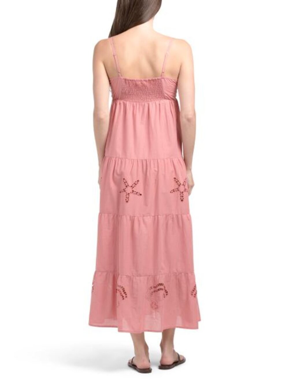 REV DE SOLEIL Nanni Seashell Tiered Cover-up Maxi Dress - Picture 2 of 5
